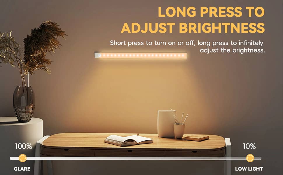 50CM LED Ultra Thin Rechargeable 3in1 Color Motion Sensor night light 10