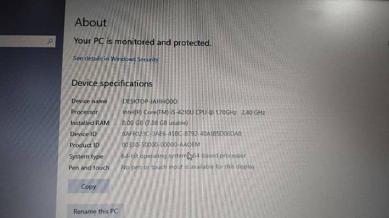 HP i5 , 4th generation 8 GB RAM 128 SSD Hard  Good condition 6