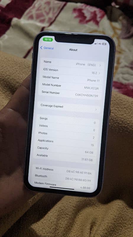 Iphone 11 non PTA only jezz sim working back crick 93 health 5