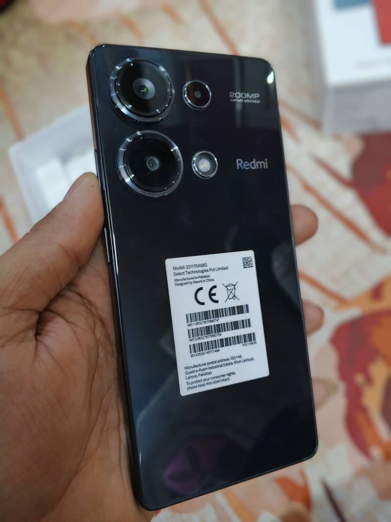 Redmi note 13 pro 8/256 box open 11 month worantyy contact 03161142266 0