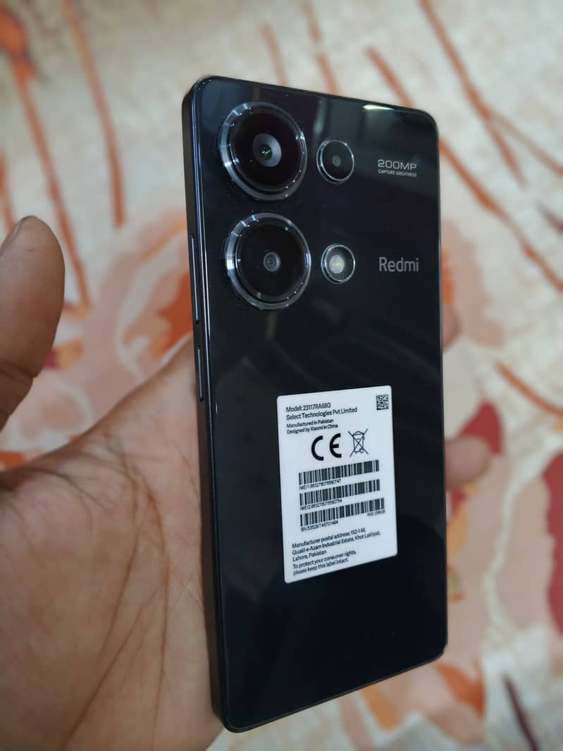 Redmi note 13 pro 8/256 box open 11 month worantyy contact 03161142266 3