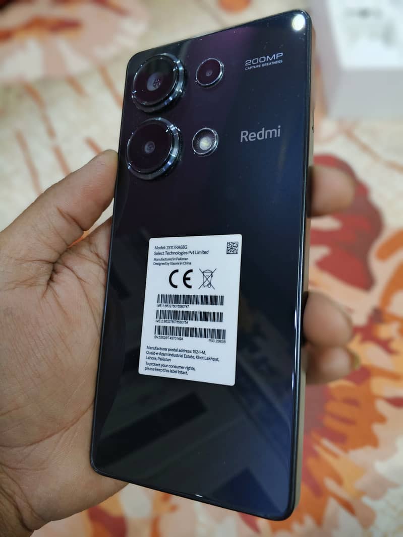 Redmi note 13 pro 8/256 box open 11 month worantyy contact 03161142266 4