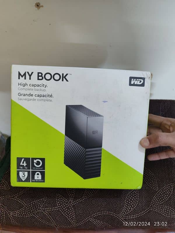 4TB Western Digital My Book (Hardware Encrypted) External Hard Drive 7