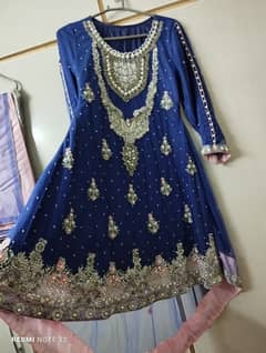 bridal walima dress with heavy hand work just like new