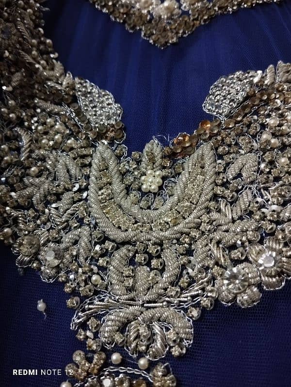 bridal walima dress with heavy hand work just like new 3