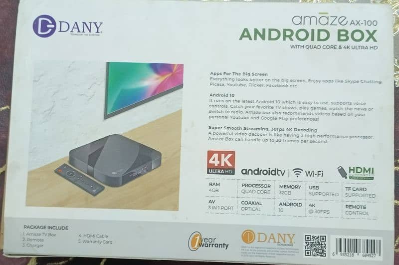 Dany Android box 4/32 . ( 4K) 1