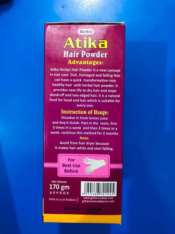 Atika Hair Powder - 100% Herbal Product 3