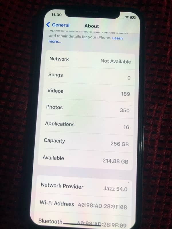 iphone x non pta 256 gb memory 4