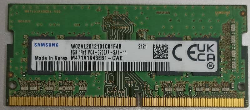 RAM 8GB PC4 3200 Speed, Pulled Original 0