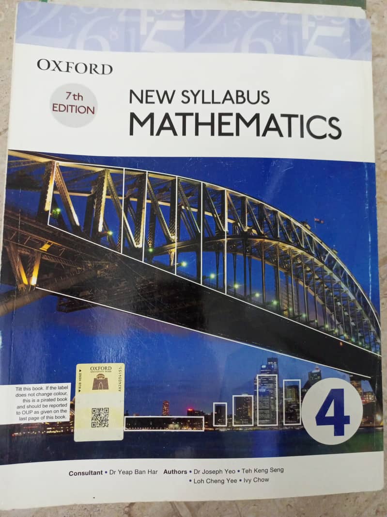 new syllabus mathematics 7th edition book 1,2,3 and 4 3