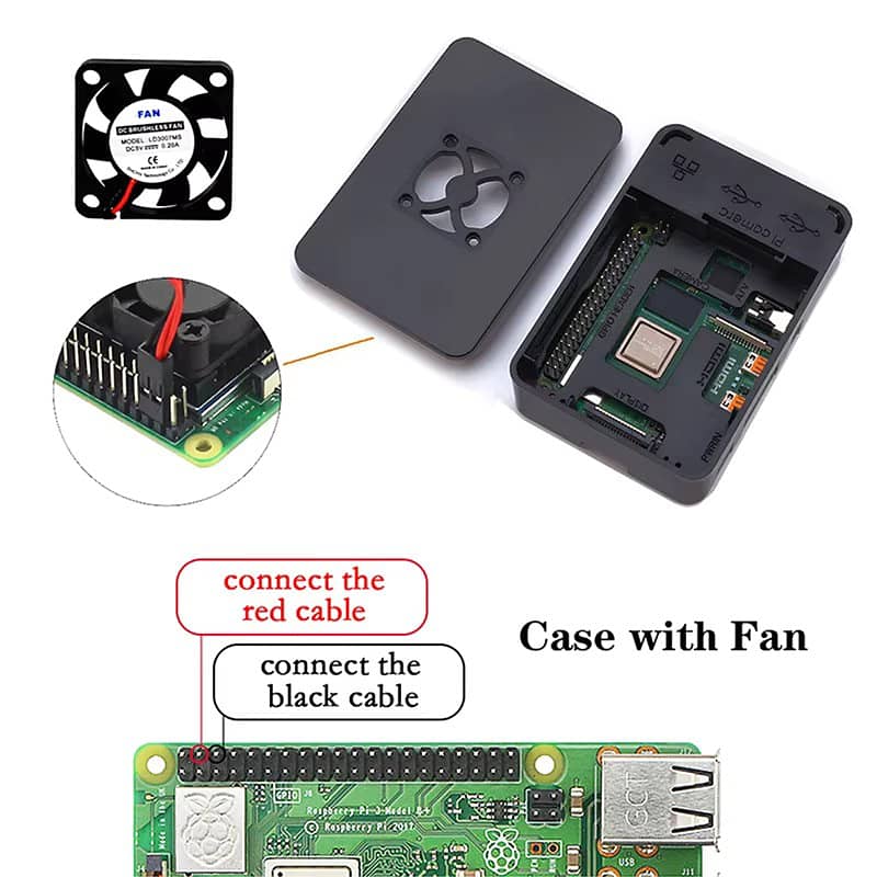 Raspberry Pi 4 Model B - 4GB RAM with Case, Fan, and Heatsink 5