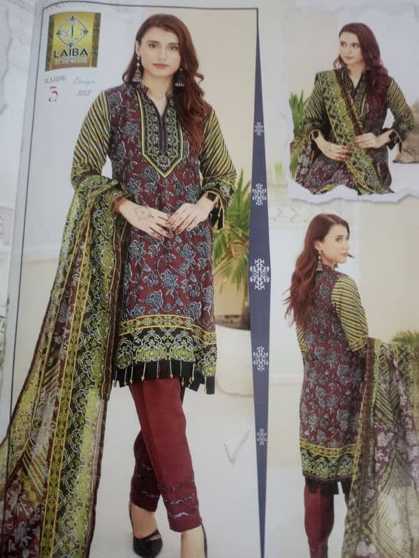 3 piece unstictch cloths New LAIBA WINTER COLLECTION 3