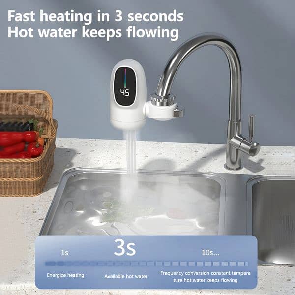 3000W Instant Electric Hot Water Heater Faucet Digital Display Heating 9