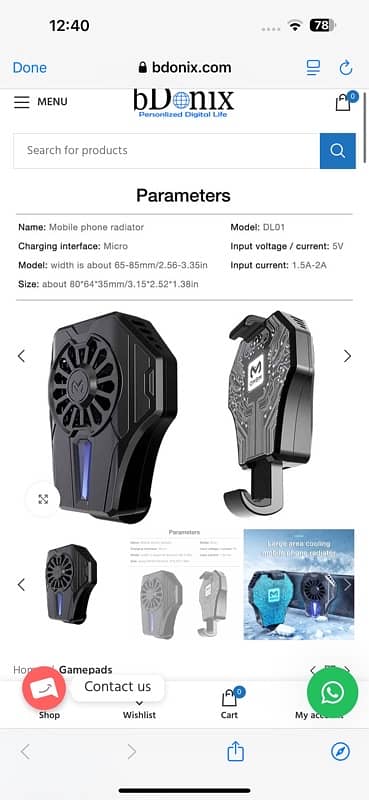 MEMO Radiator Cold Wind Handle Cooling Fan for Mobile Gaming 4