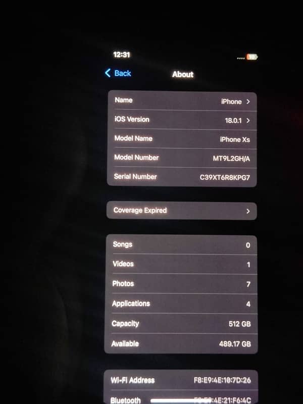 iPhone xs 512 gb only exchange 4