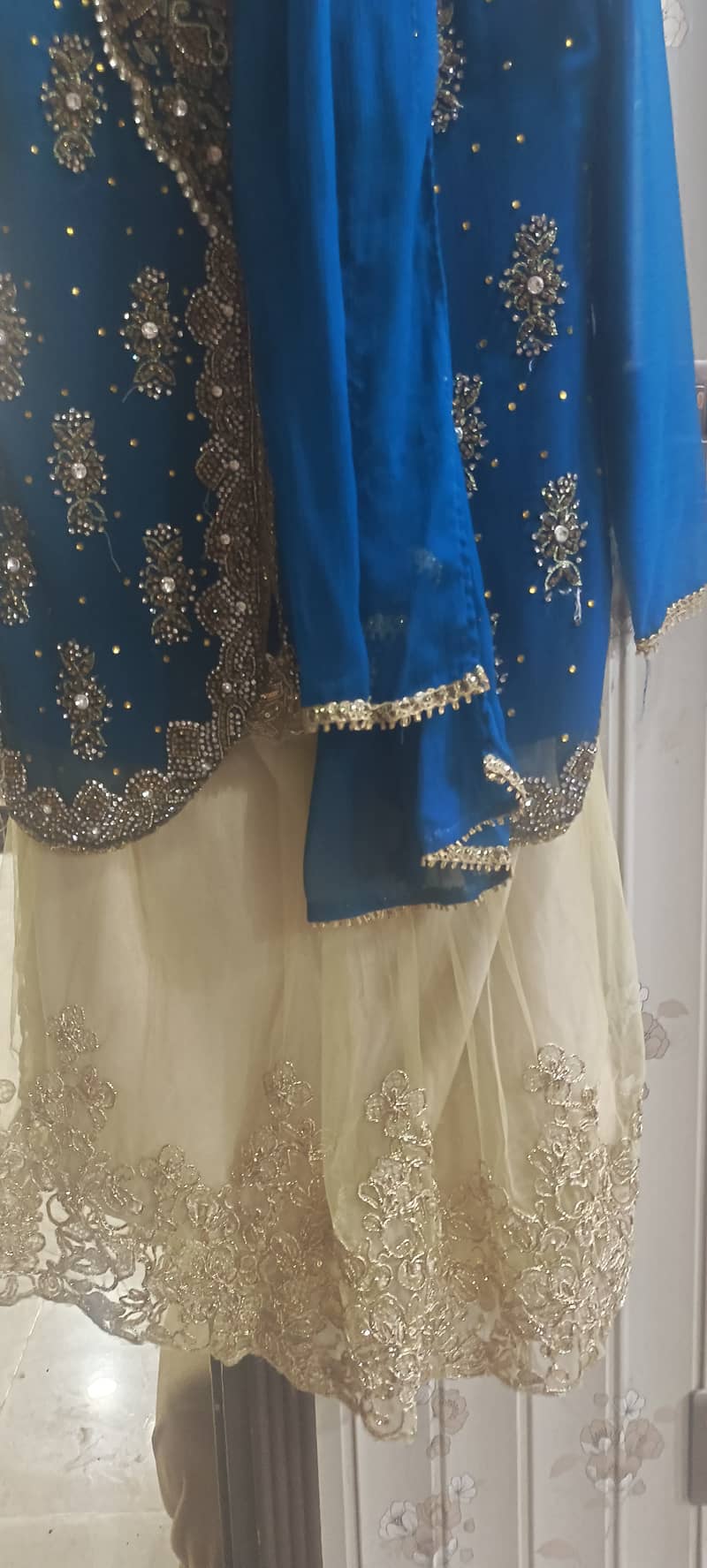 3 piece Embroidered lahnga choli duppata 3