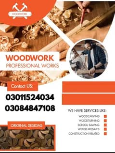 Carpenter wood work Services/Almari Cabinet wood Door Services