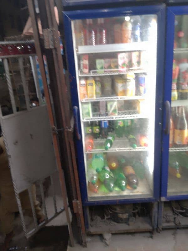 2 pepsi fridge with 2 door frame steel 1