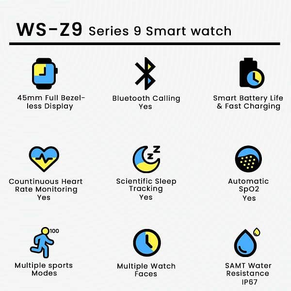 WS-Z9 SMART WATCH BLACK COLOR 3