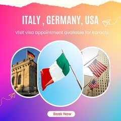 Early Italy visit visa appointment available