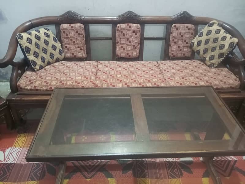 5 seater wooden sofa for sale 0