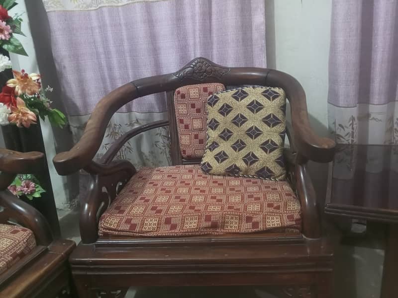 5 seater wooden sofa for sale 1