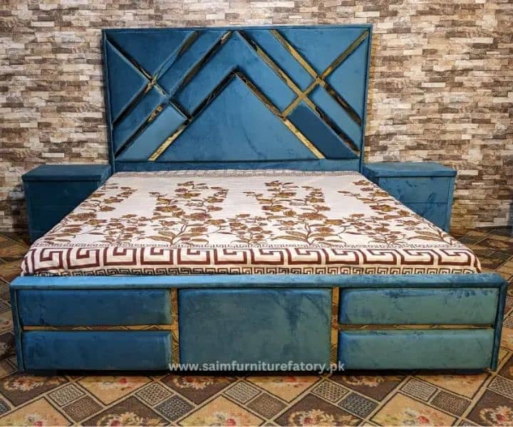 Poshish King size bed | Double bed | Single bed | Wooden bed | bed set 2