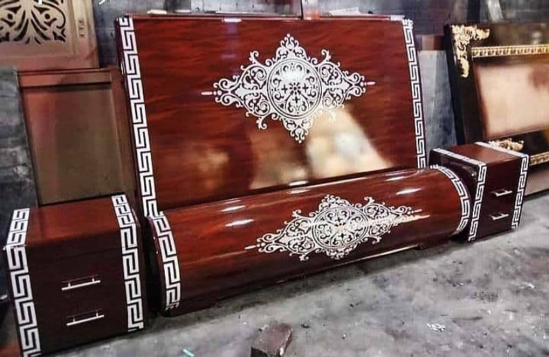 Poshish King size bed | Double bed | Single bed | Wooden bed | bed set 8