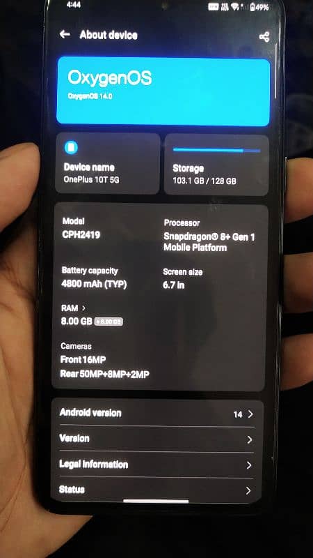 Oneplus 10pro condition All Okay 11