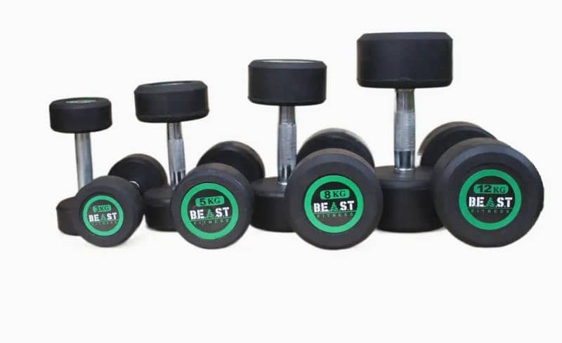 beast rubber dumbells 0