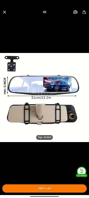 font and back dashcam for car's 2