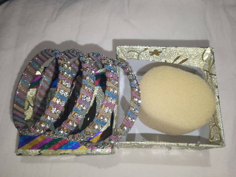 Fancy 4 Multicolor Bangles With Beautiful Box 2