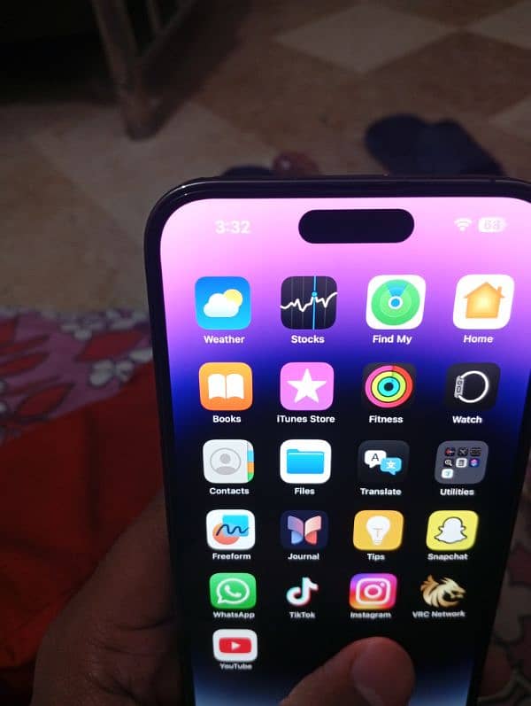 iphone 14 pro max deep purple 128gb bh93 condition 10 by 10 water pack 1