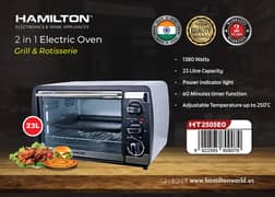 Hamilton 23L Electric Oven with 60m Timer Function 1380W