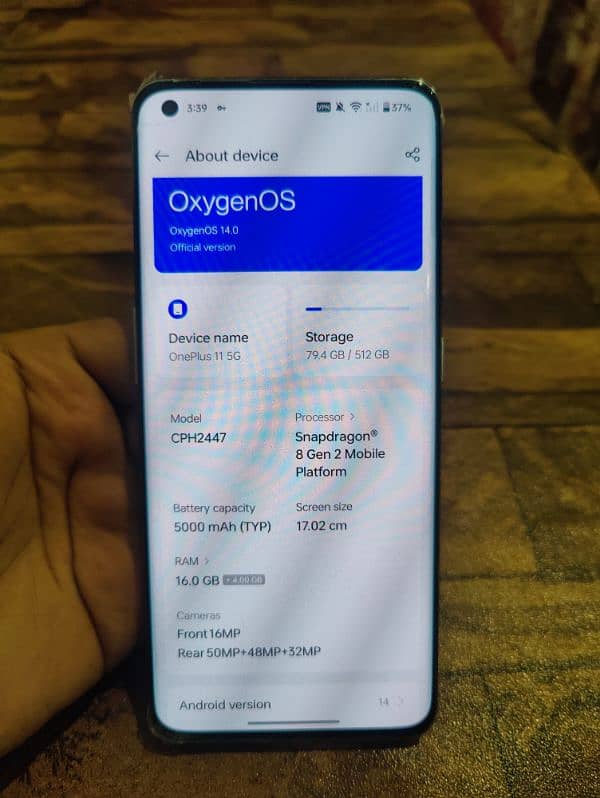 OnePlus 11 5g 16/512 5