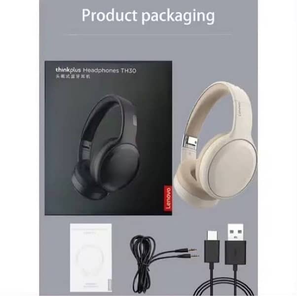 Headphone Lenovo TH30 Wireless Bluetooth headphone 2