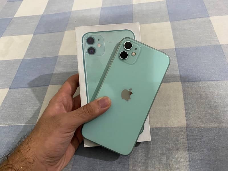 iphone 11 pta 128gb physical and eSIM green color with box 0