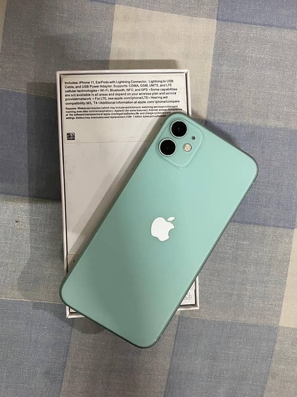 iphone 11 pta 128gb physical and eSIM green color with box 1