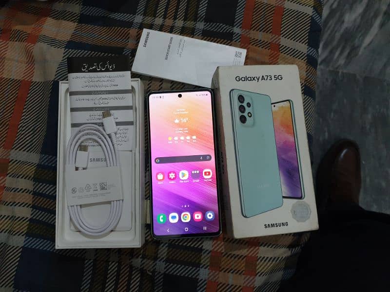 Samsung Galaxy A73 5g 8-256 Official PTA for sale 1