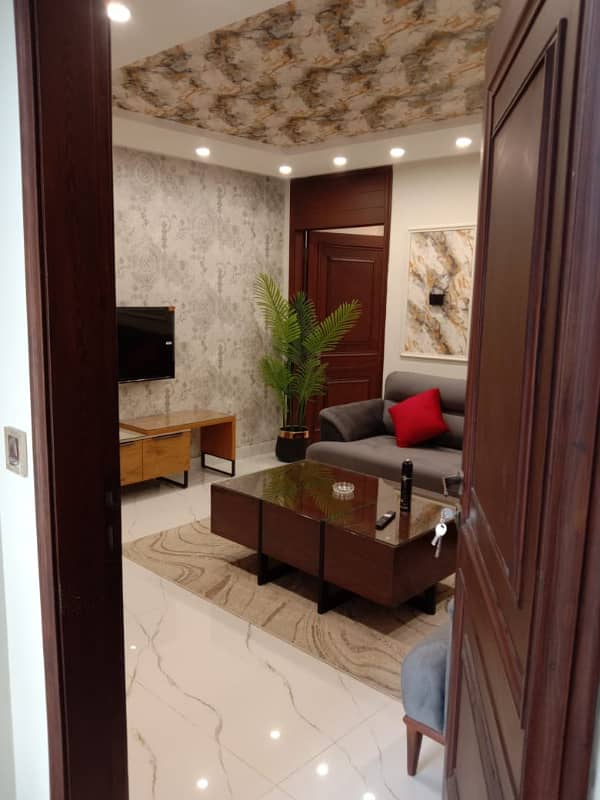 1 Bedroom VIP Full furnish flat per day available in Bahria town Lahore 10