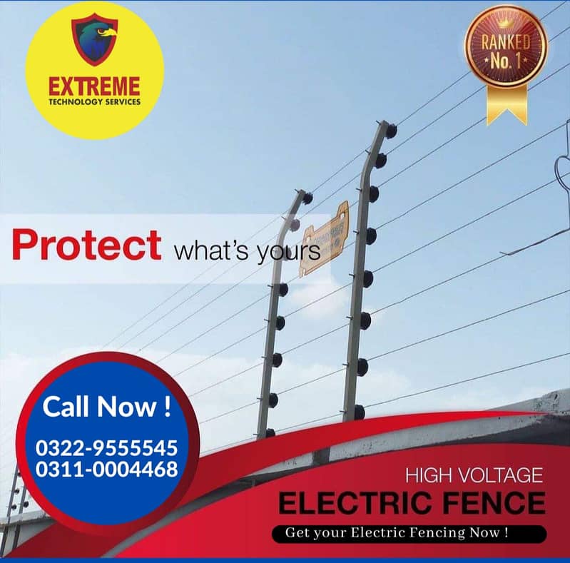 Electric Fence CCTV camera | Gate automation | Smart control system 0