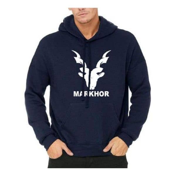 1 PCs Men's cotton fleece printed hoodie 1