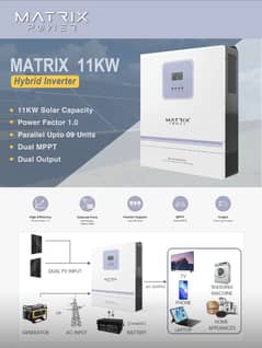 Matrix 11 KW Hibrid Solar Inverter , PV 11000 W