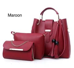 Handbags / Ladies Bags / Office Wear Bags / 3pc Ladies Bags