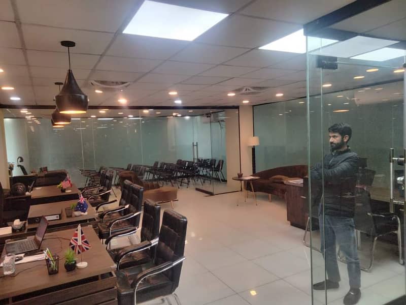 Furnished Office space for rent in GulBerg for Silent office (Call center + Software house + Marketing office and other setup as you want) 2