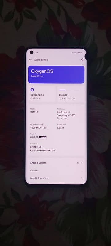 8 oneplus 14 gb ram 128 gb rom  pta approved. 1