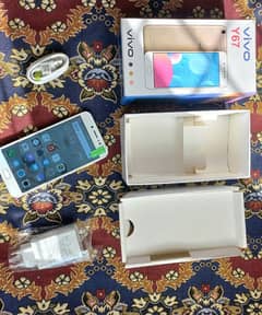 smart phone vivo Y67 (6/128 GB)  complte Box" like new*