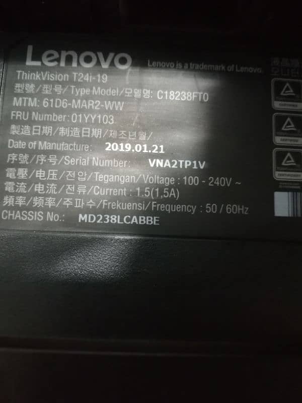 Lenovo Thinkvision 24" Borderless IPS LED Monitor (A+Fresh UAE Import) 9