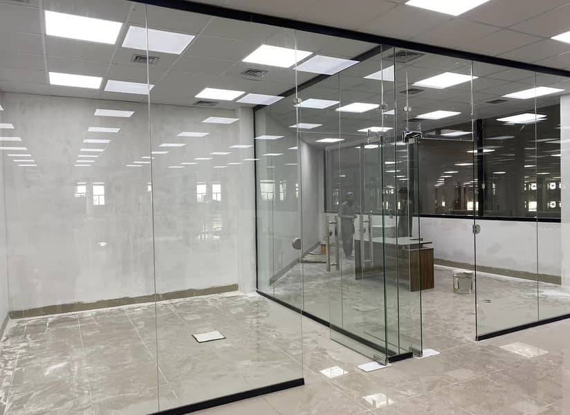 OFFICE\ROOM\DOOR\ALUMINIUM\PARTION\12MM\DOUBLE GLAZE 4