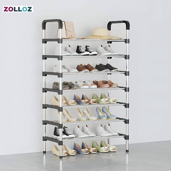 6 Layers Stainless Steel Shoe Rack Multi-layer Shoes Cabinets 3